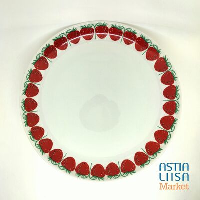 Arabia Pomona Mansikka Lautanen 23 cm, Vintage