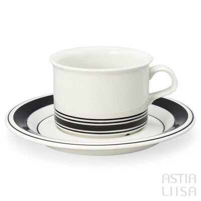 Arabia Faenza Musta Teekuppi, Vintage